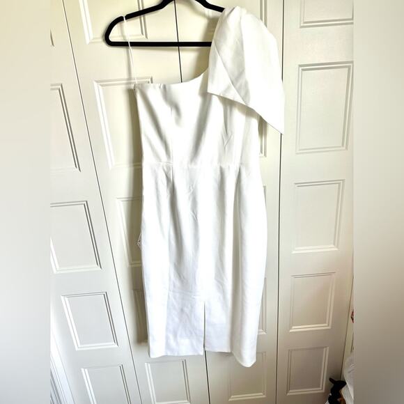 Dress the Population White Crepe Tiffany Dress NWT Size Large - Picture 6 of 13